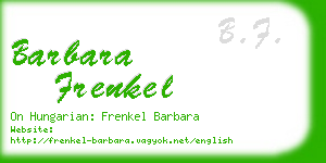 barbara frenkel business card